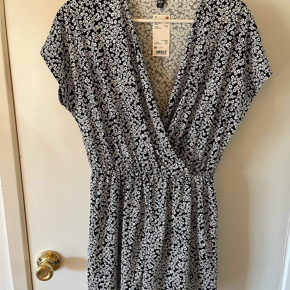 Umi Black and White Floral Romper